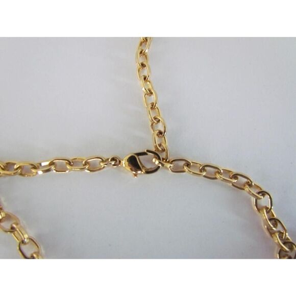 Vintage Napier Oriental Necklace Pendant Statement Asian Pagoda Gold Extra Long - Picture 10 of 13